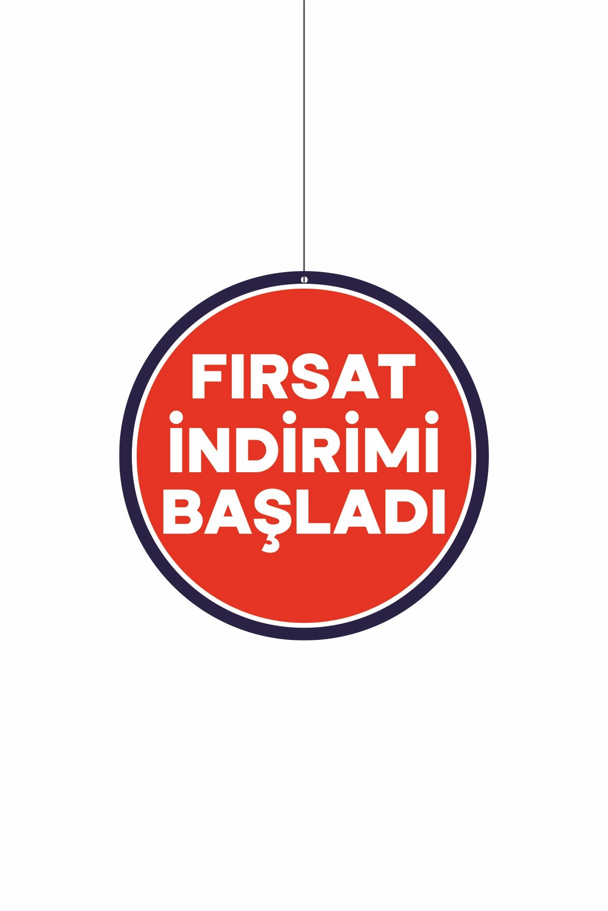 Fırsat İndirimi Başladı Mağaza Dönkartı – Çift Yön Folyo Baskı Askılı