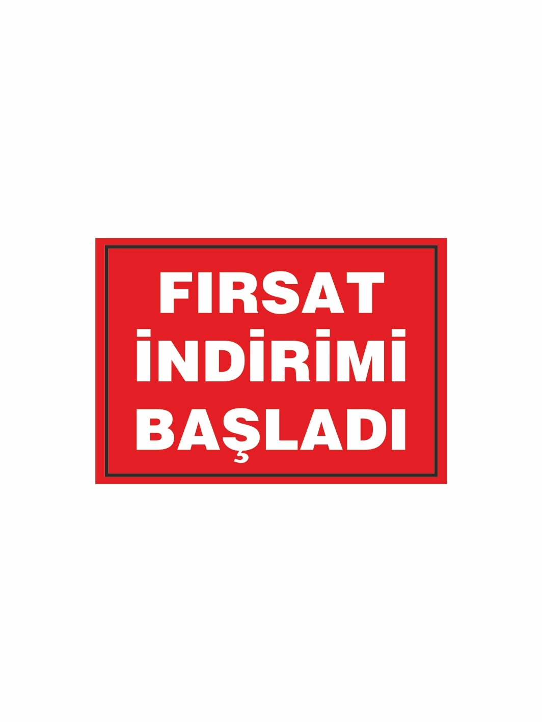 Fırsat İndirimi Başladı Mağaza PVC Etiketi – Mandallı Etiket Tutucu Uyumlu Kampanya Kartı