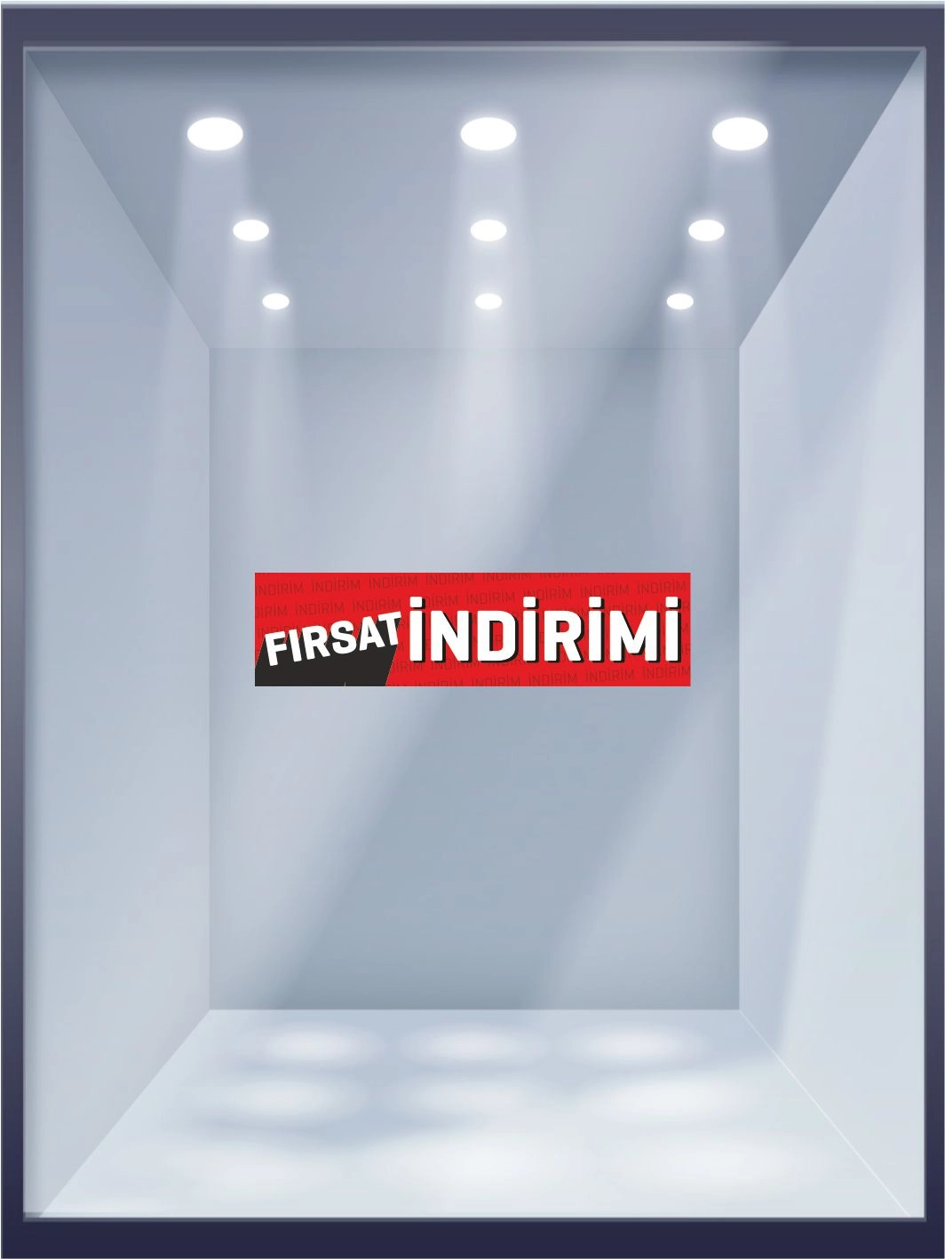 Fırsat İndirimi Mağaza Vitrin Folyo Baskısı Hazır Görsel