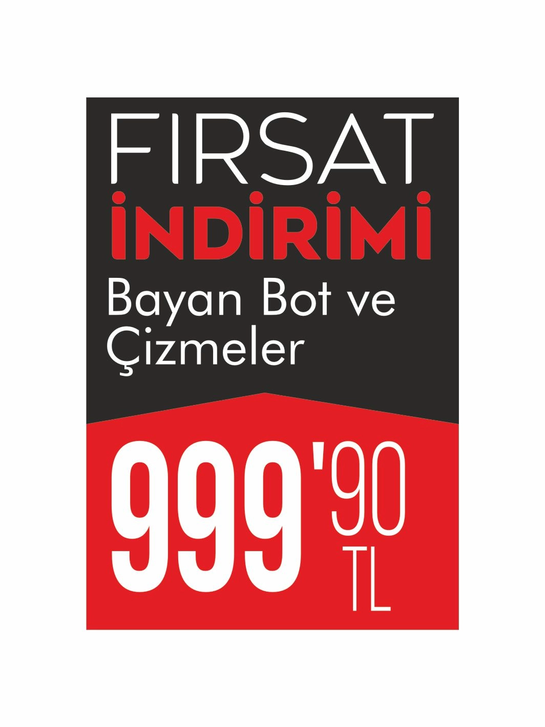 Fırsat İndirimi Yazılı Mağaza Ayaklı Karşılama Panosu