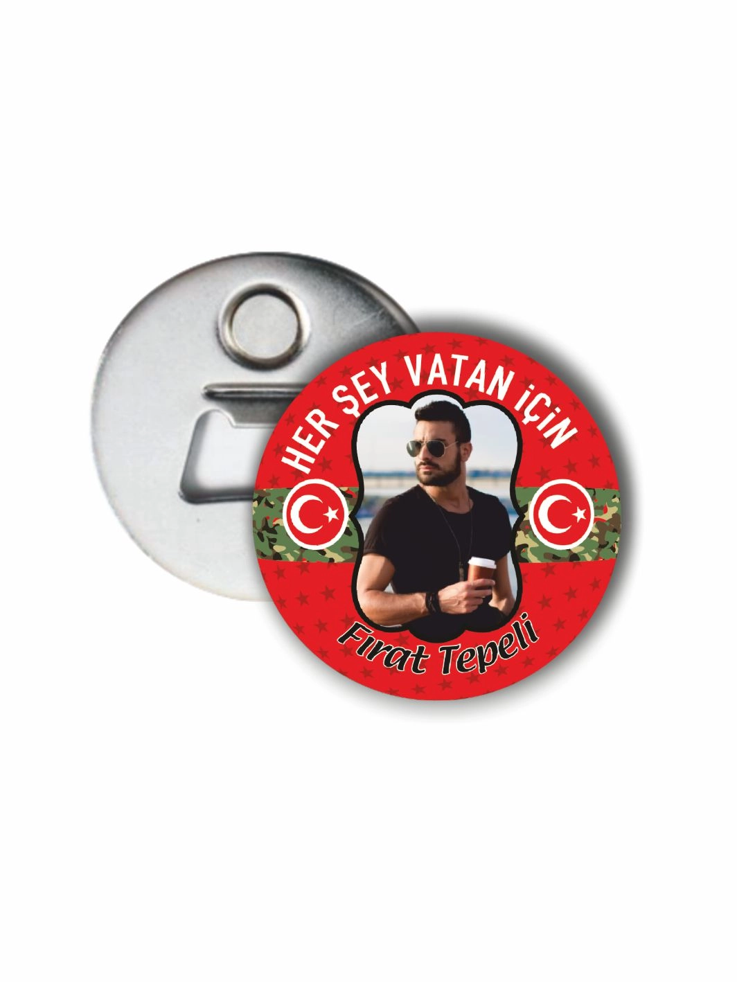 Fotoğraflı Her Şey Vatan İçin Asker Hatırası Açacak Magnet