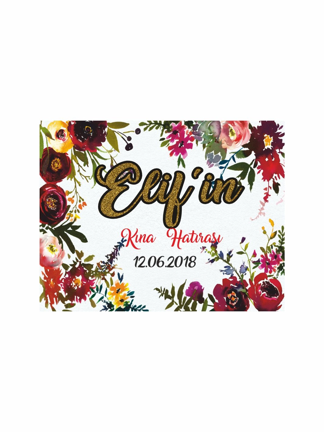 Gelin Kına Gecesi Hediyelik Hatıra Magneti Boho Çiçek Konsept