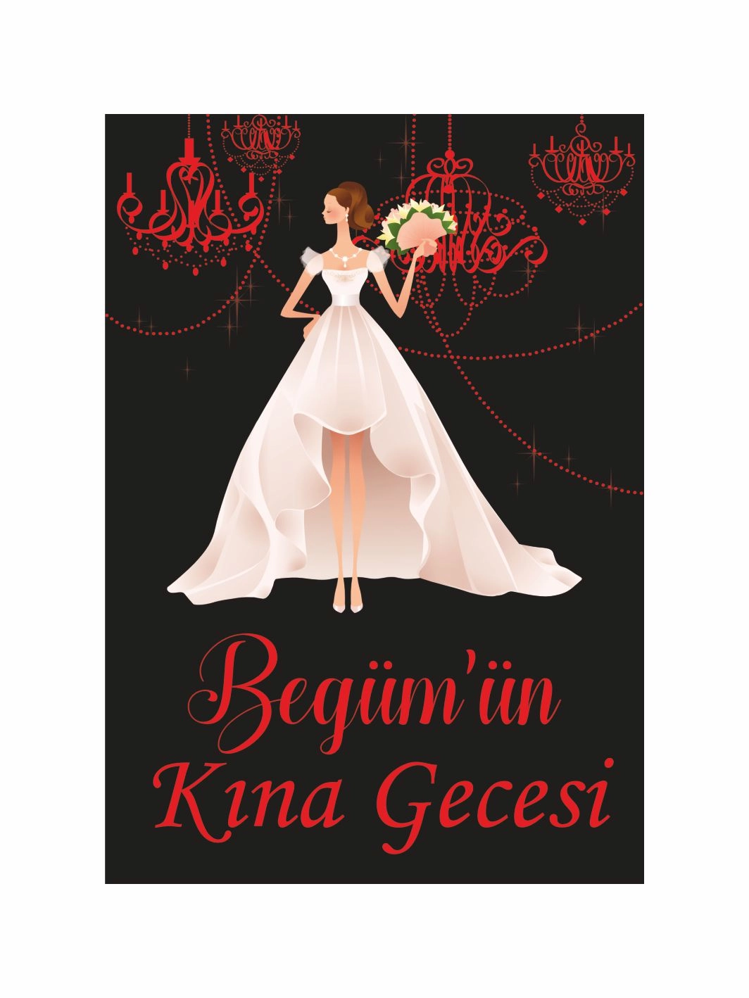 Gelin Kına Gecesi Karşılama Pano Vintage Avize Detay Gelin Konsept