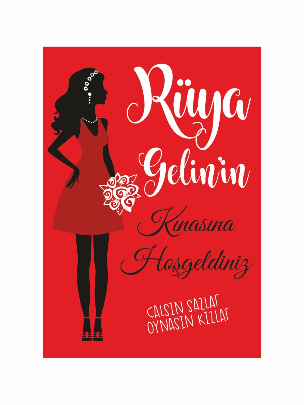 Gelin Kına Hatırası Kına Salonu Davetli Karşılama Ayaklı Pano