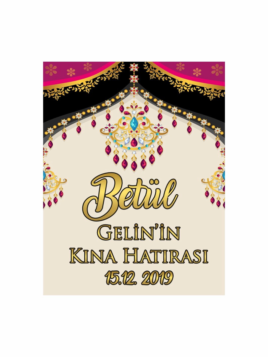 Gelin Kınası Hediyelik Hatıra Magnet Mandala Tema