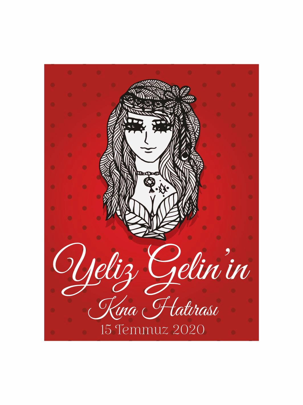 Gelin Siluet Konsept Kına Gecesi Hatıra Magneti