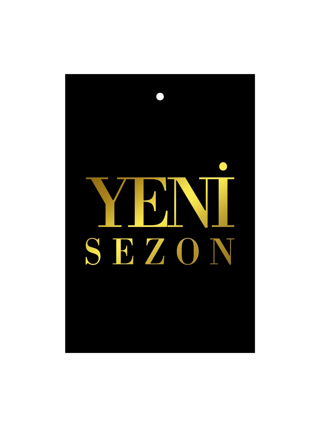 Yeni Sezon Yazılı Siyah Gold Giyim Kıyafet Ürün Kartı 7x5 cm (100 Adet Paket)