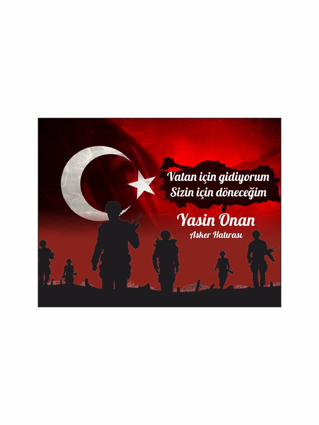 Göreve Giden Askerler Tema Asker Kınası Magnet