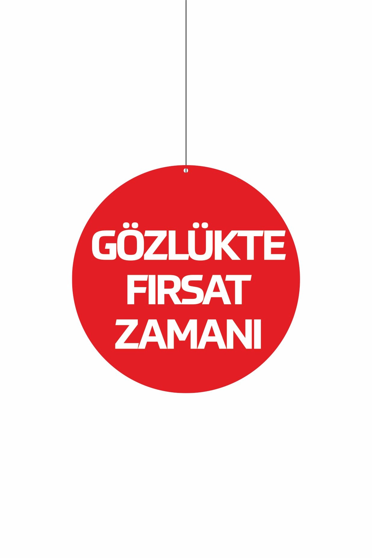 Gözlükte Fırsat Zamanı Mağaza Dönkartı – Çift Yön Folyo Baskı Askılı