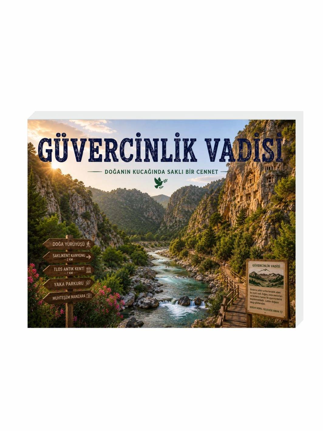 Güvercinlik Vadisi Magnet Buzdolabı Süsü | Dekoratif Kapadokya Hatırası Magnet
