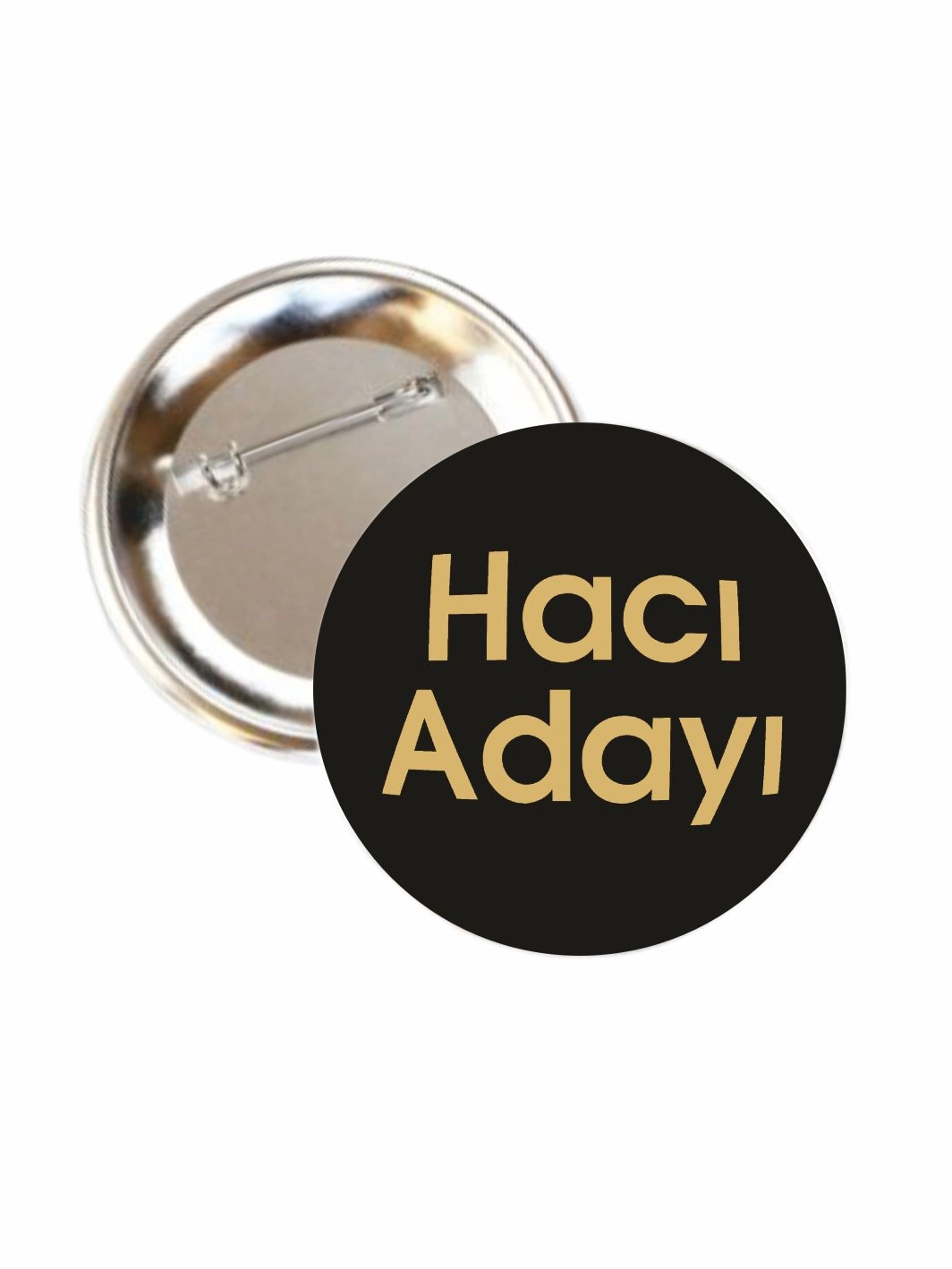 Hacı Adayı Buton Rozet 58mm İğneli Yaka Rozeti