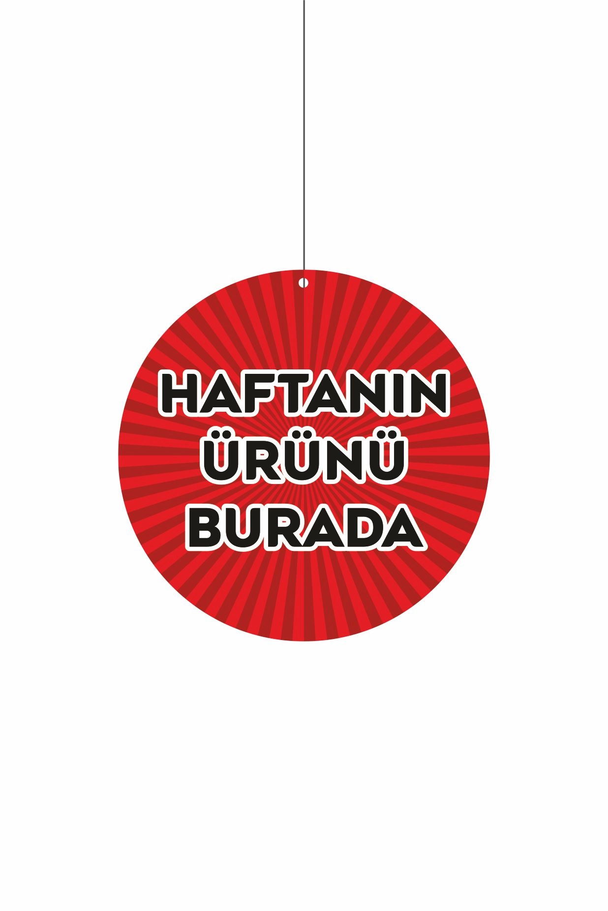Haftanın Ürünü Burada Mağaza Dönkartı Çift Yön Baskılı – Askılı Reyon Üstü