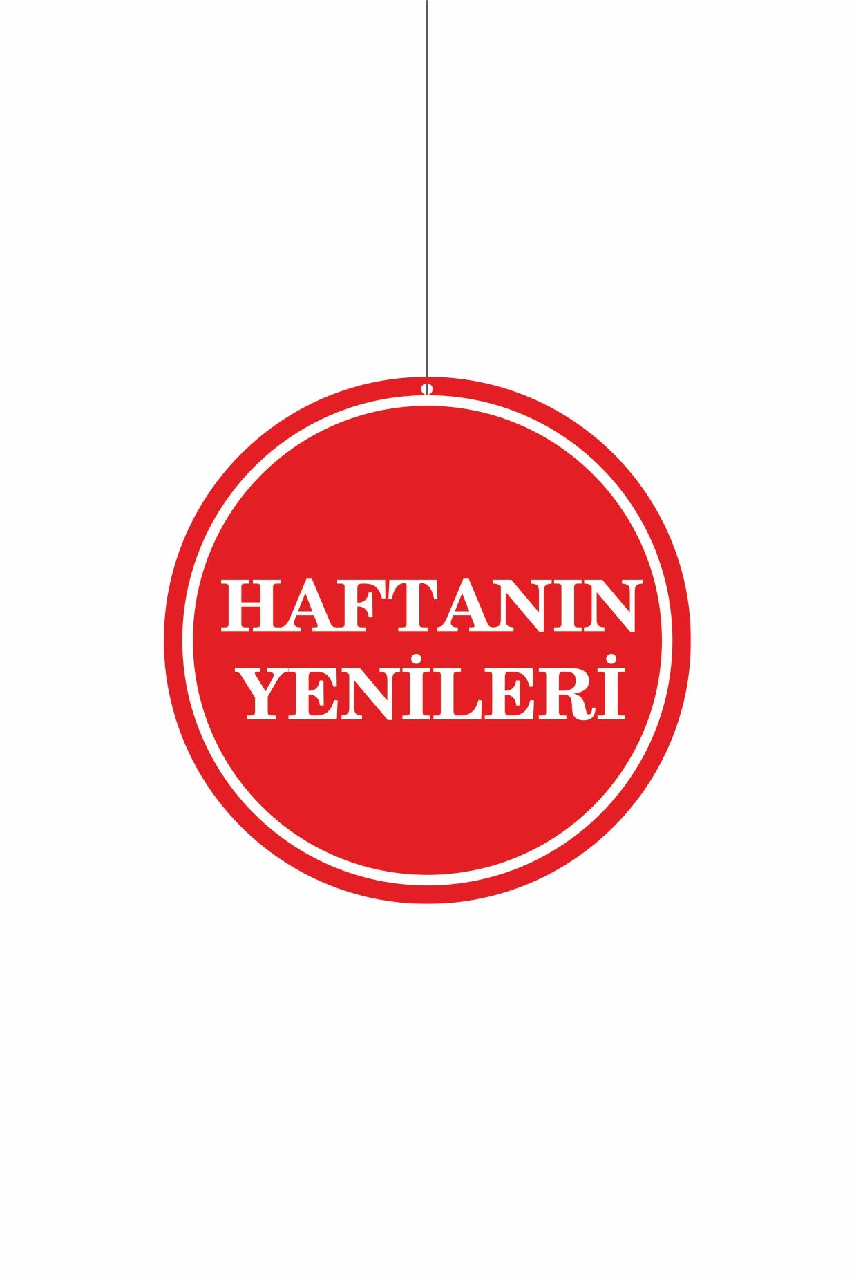 Haftanın Yenileri Mağaza Dönkartı 30x30 cm Ebat Çift Yön Baskılı – Askılı Reyon Üstü