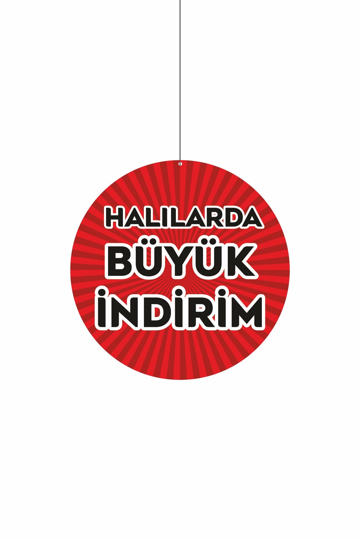Halılar’da Büyük İndirim Mağaza Dönkartı – Çift Yön Folyo Baskı Askılı