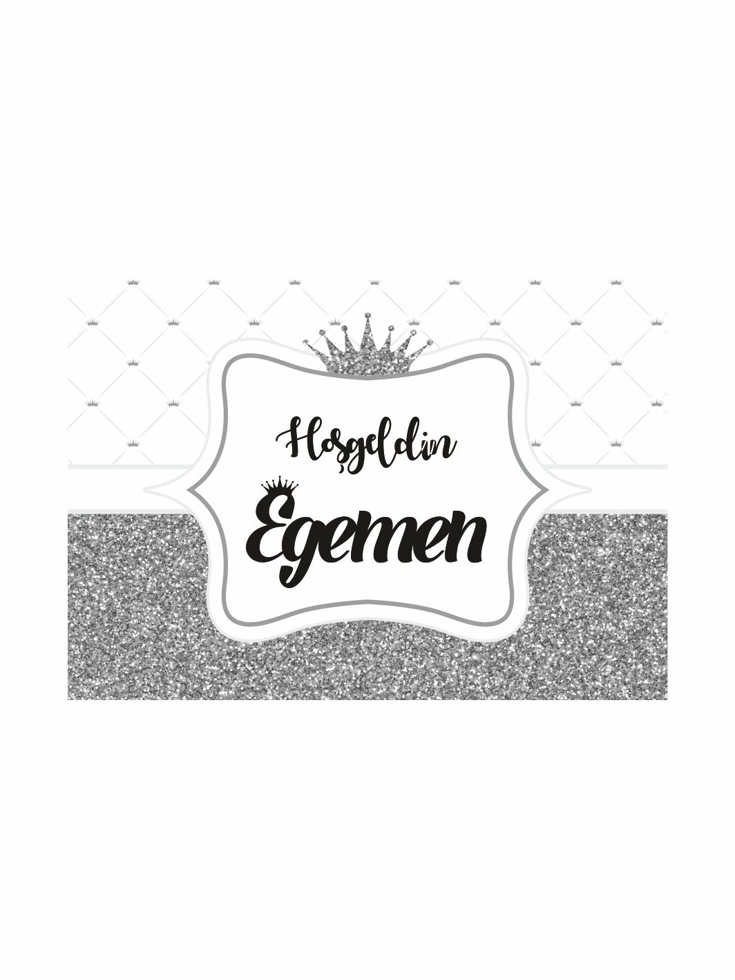 Hastane Odası Hoş Geldin Bebek Afişi Gümüş Sim Tema