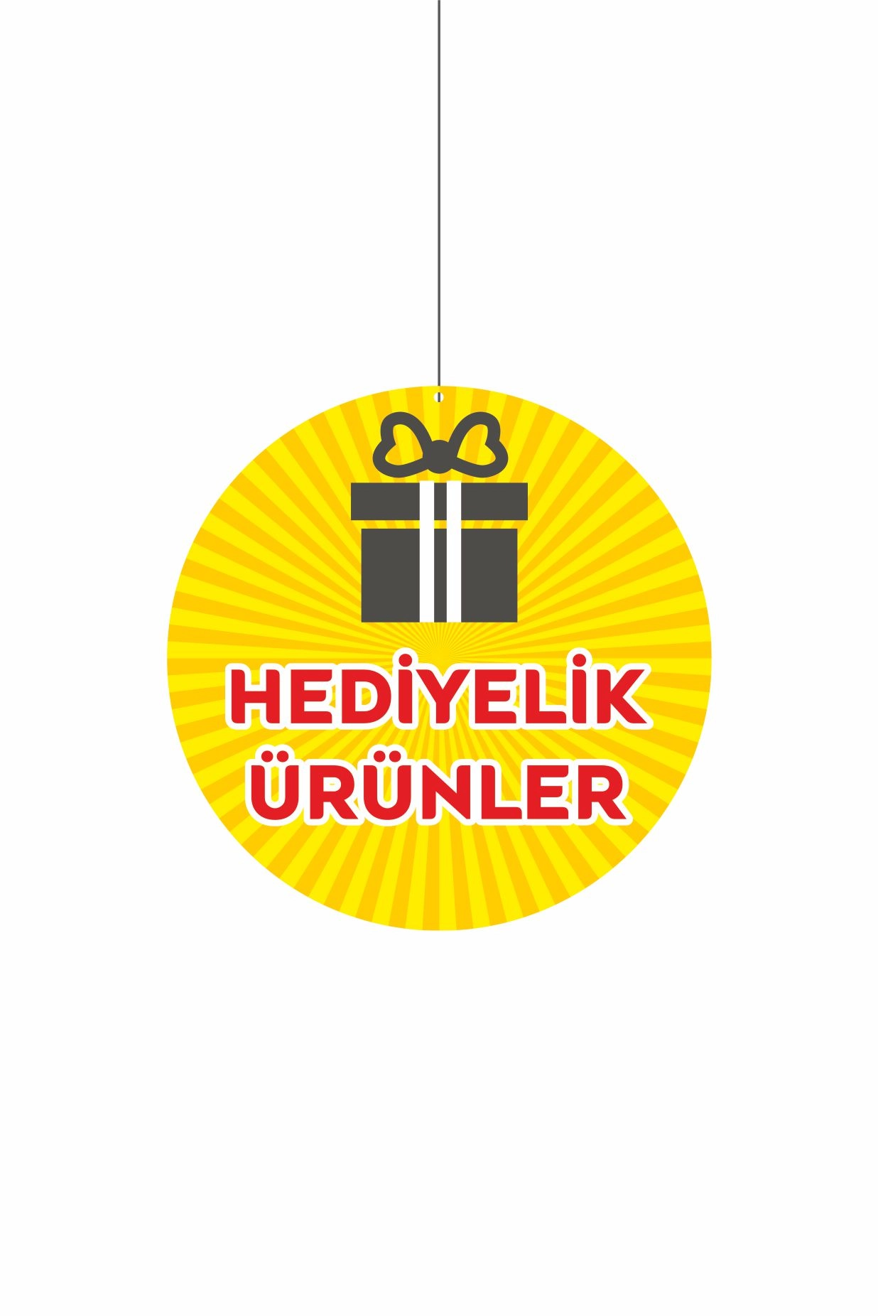 Hediyelik Ürünler Mağaza Dönkartı – Çift Yön Folyo Baskı Askılı Reyon Üstü