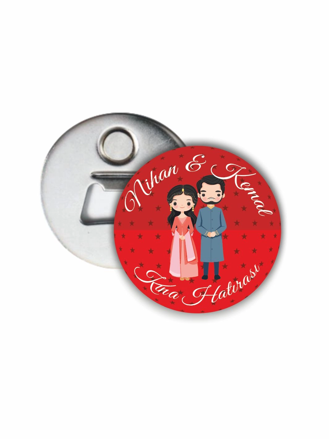 Henna Gelin Damat Tema Kına Hatırası Açacak Magneti 58mm Buton Magnet
