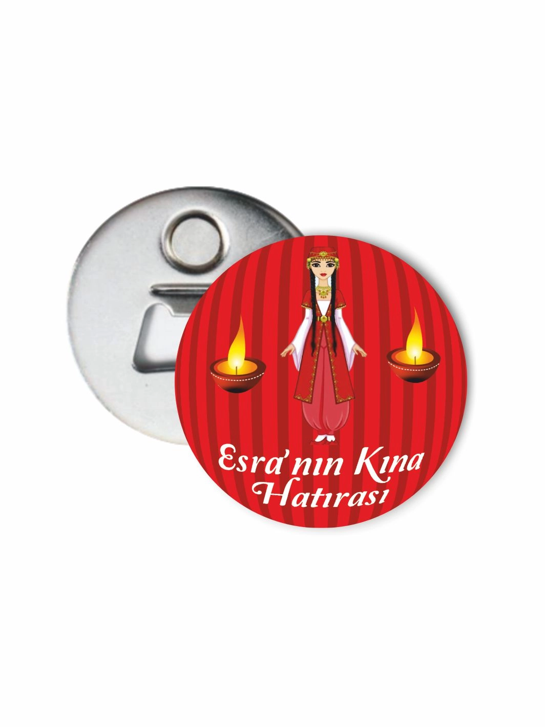 Henna Mum Konsept Gelin Kına Gecesi Açacak Magneti 58mm Buton Magnet