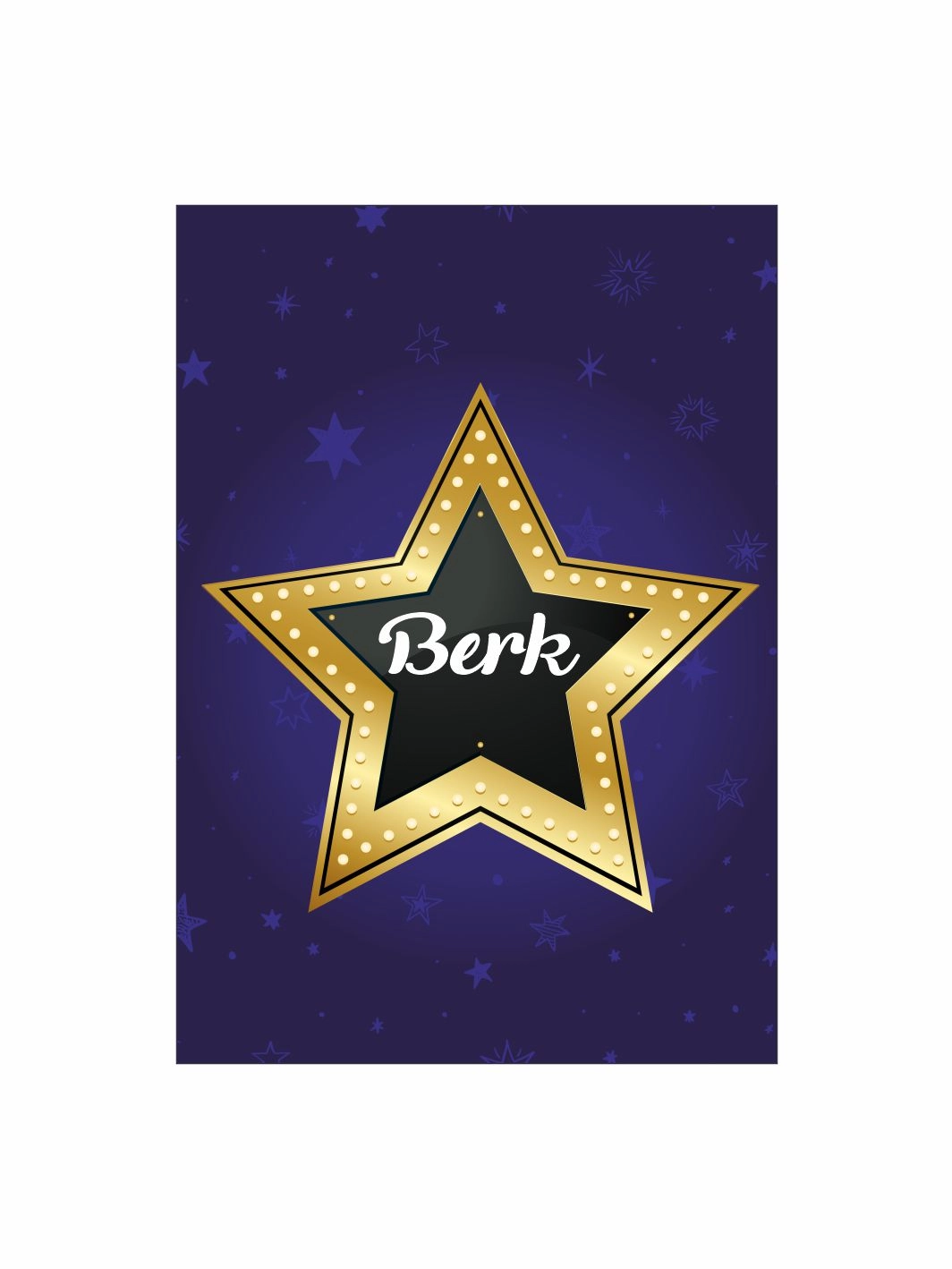 Hoş Geldin Bebek Pano Gold Yıldız İkonlu Lacivert Gece Temalı Erkek Bebek Karşılama Panosu