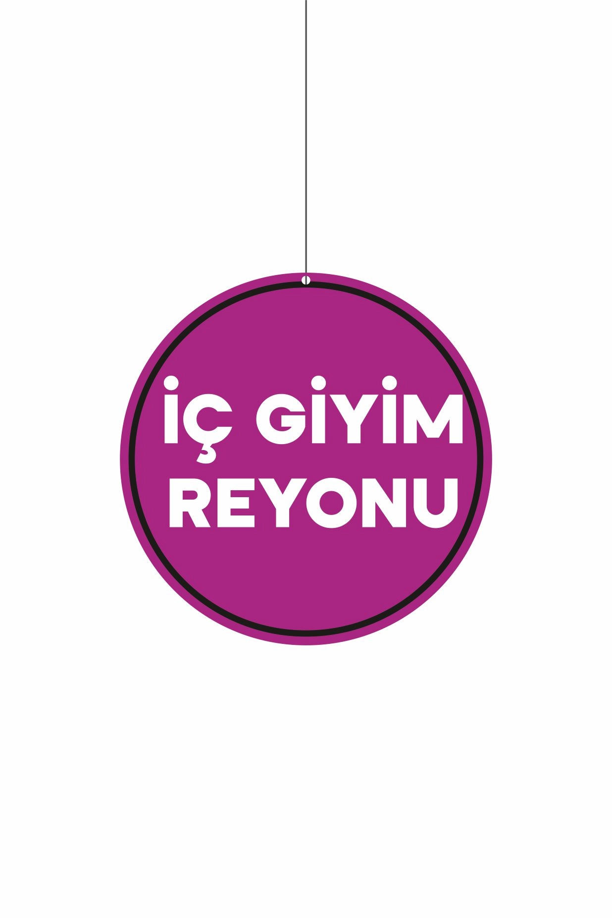 İç Giyim Reyonu Mağaza Dönkartı Çift Yön Baskılı – Tavan Askılı Reyon Kartı