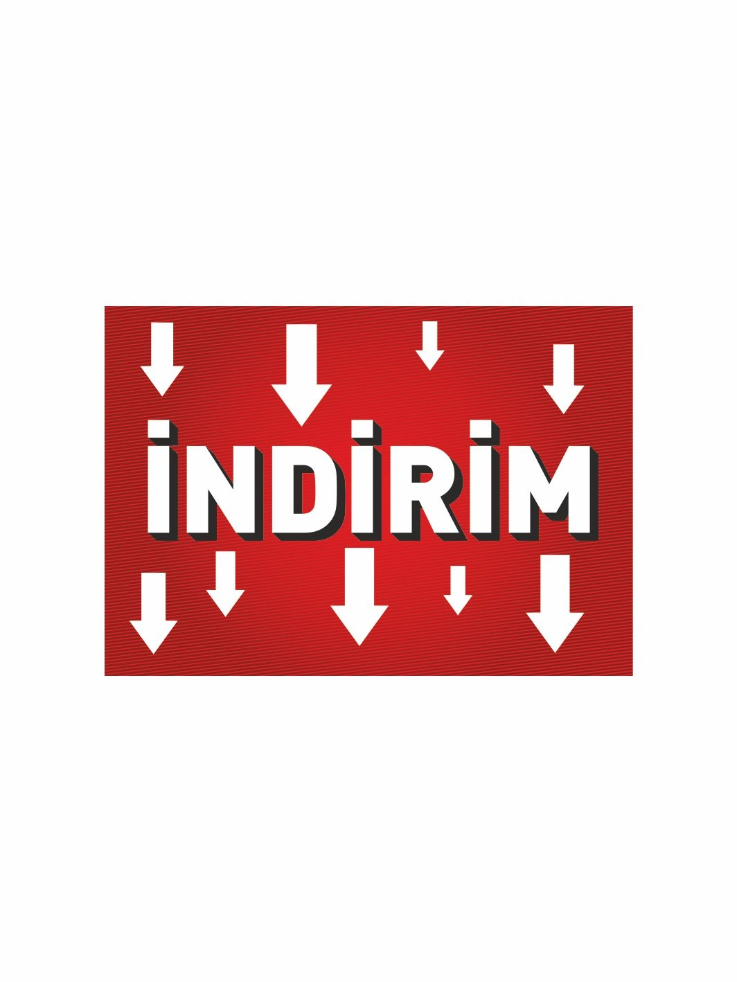 İndirim Afişi Ok Zeminli Mağaza Dükkan Branda Vinil Afiş