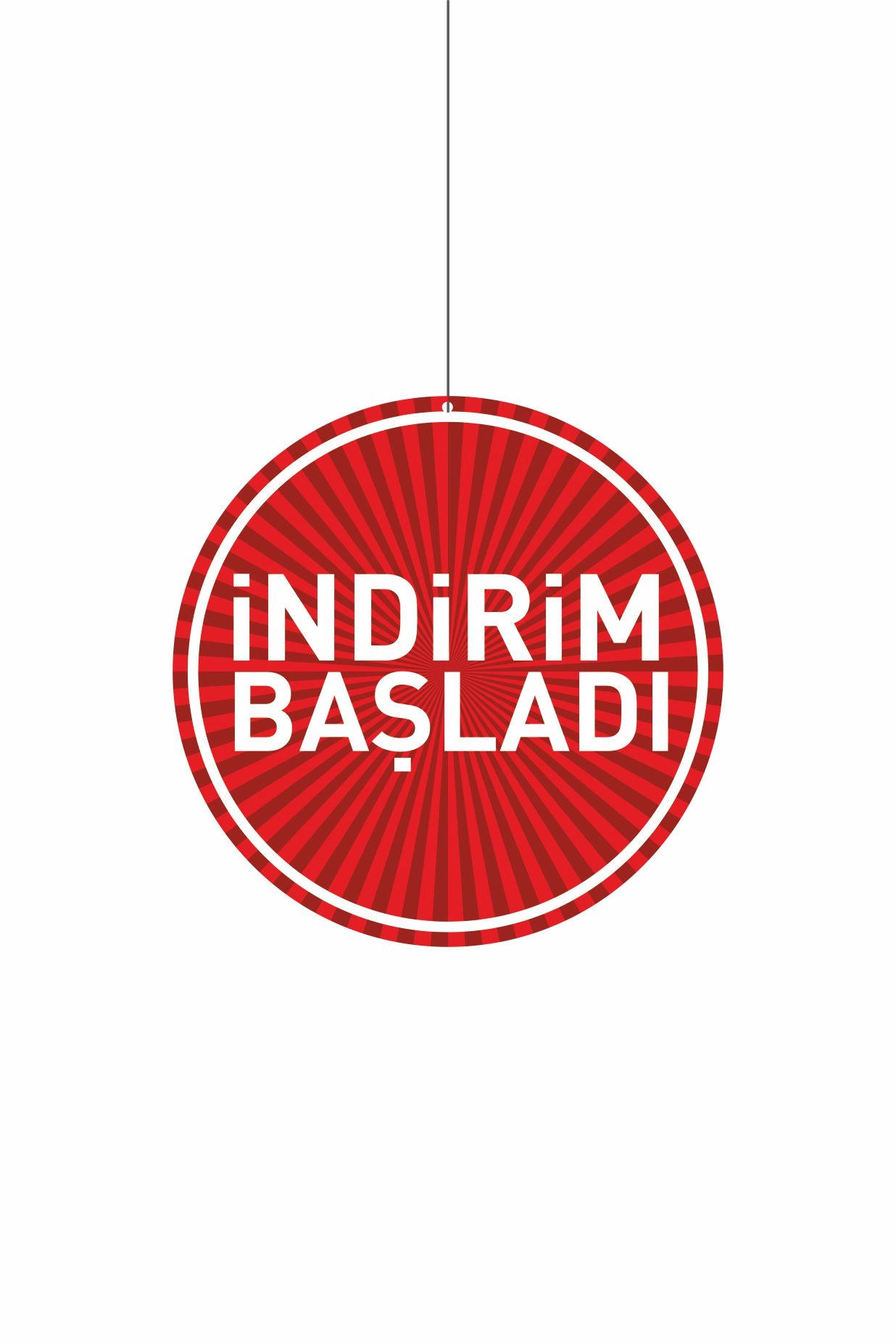 İndirim Başladı Mağaza Dönkartı Çift Yön Baskılı