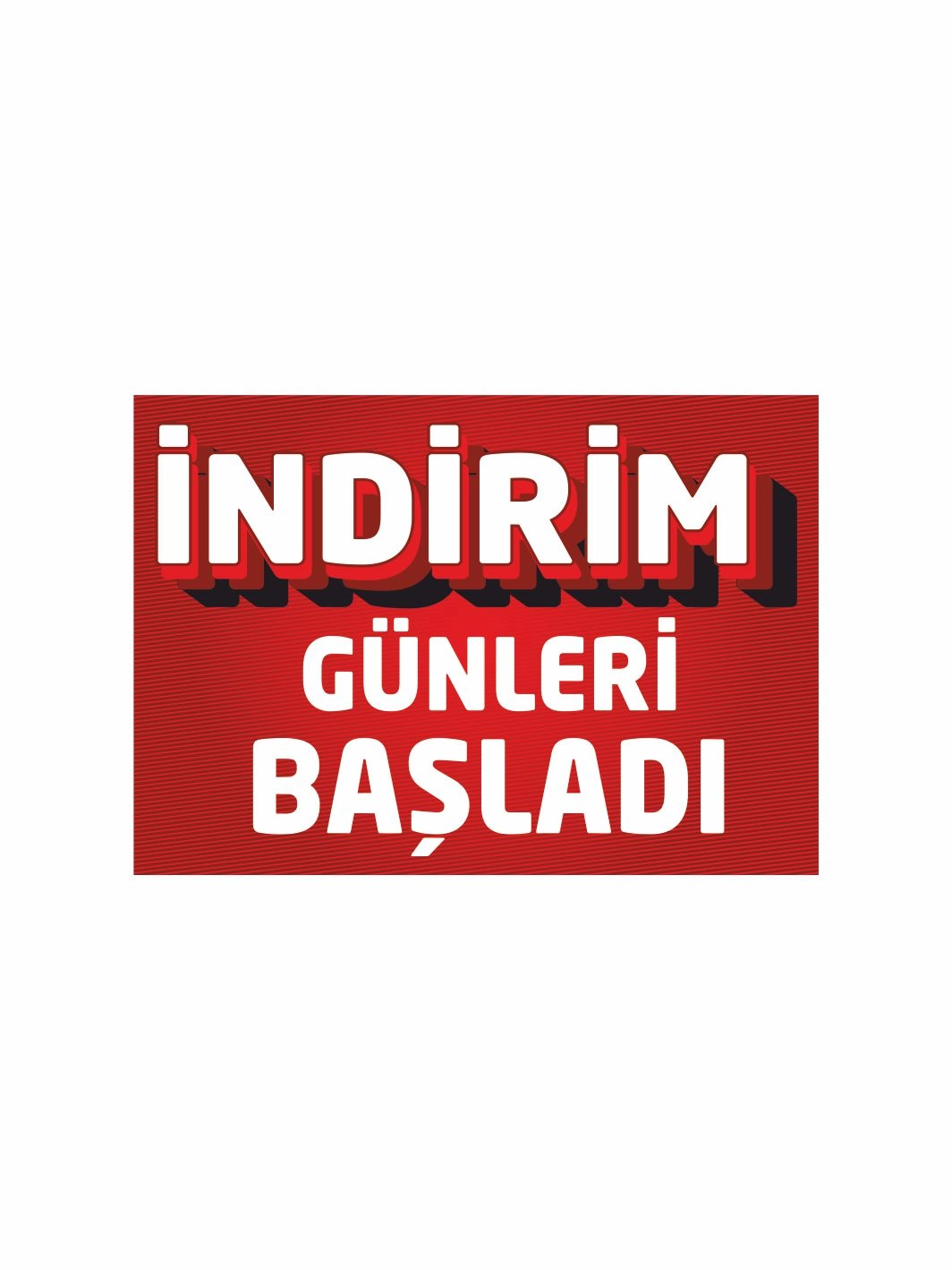 İndirim Günleri Başladı Mağaza İşyeri Dükkan Afişi Vinil Branda Baskı