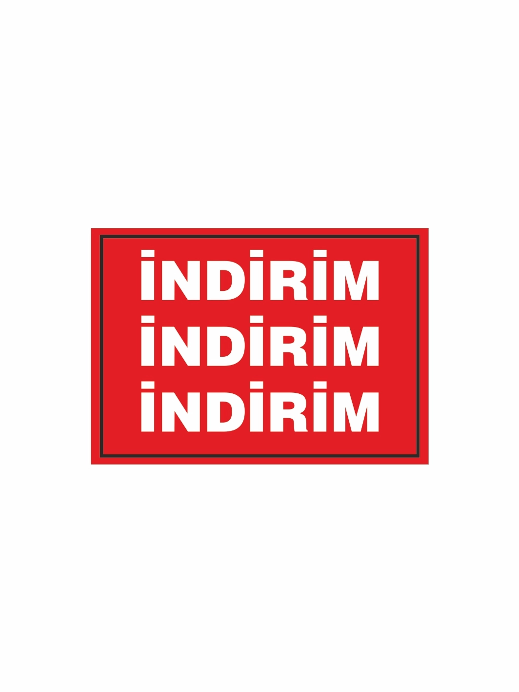 İndirim İndirim Mağaza PVC Etiketi – Mandallı Etiket Tutucu Uyumlu Kampanya Kartı