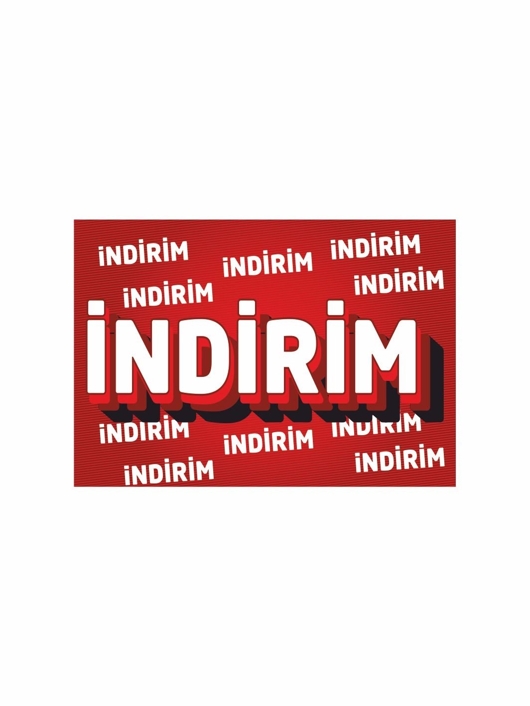 İndirim İndirim Zeminli Mağaza Afişi Vinil Branda Baskı