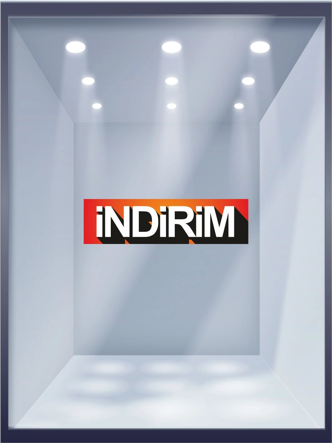 İndirim Mağaza Vitrin Folyo Baskısı Hazır Görsel