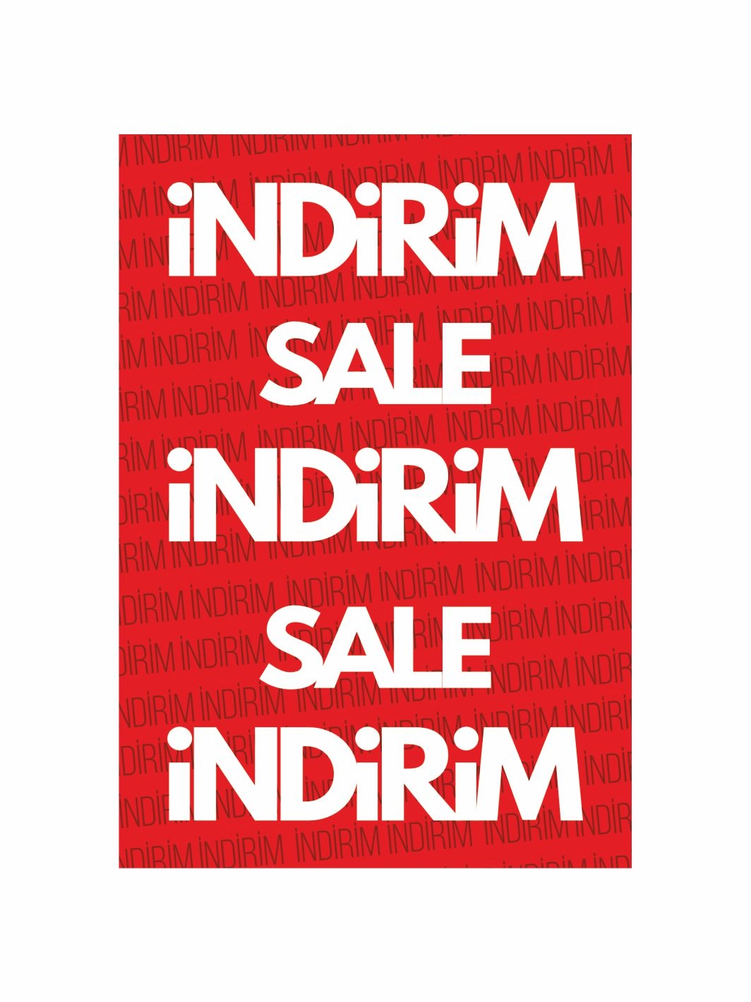 İndirim Sale İndirim Sale Yazılı Mağaza Karşılama Panosu
