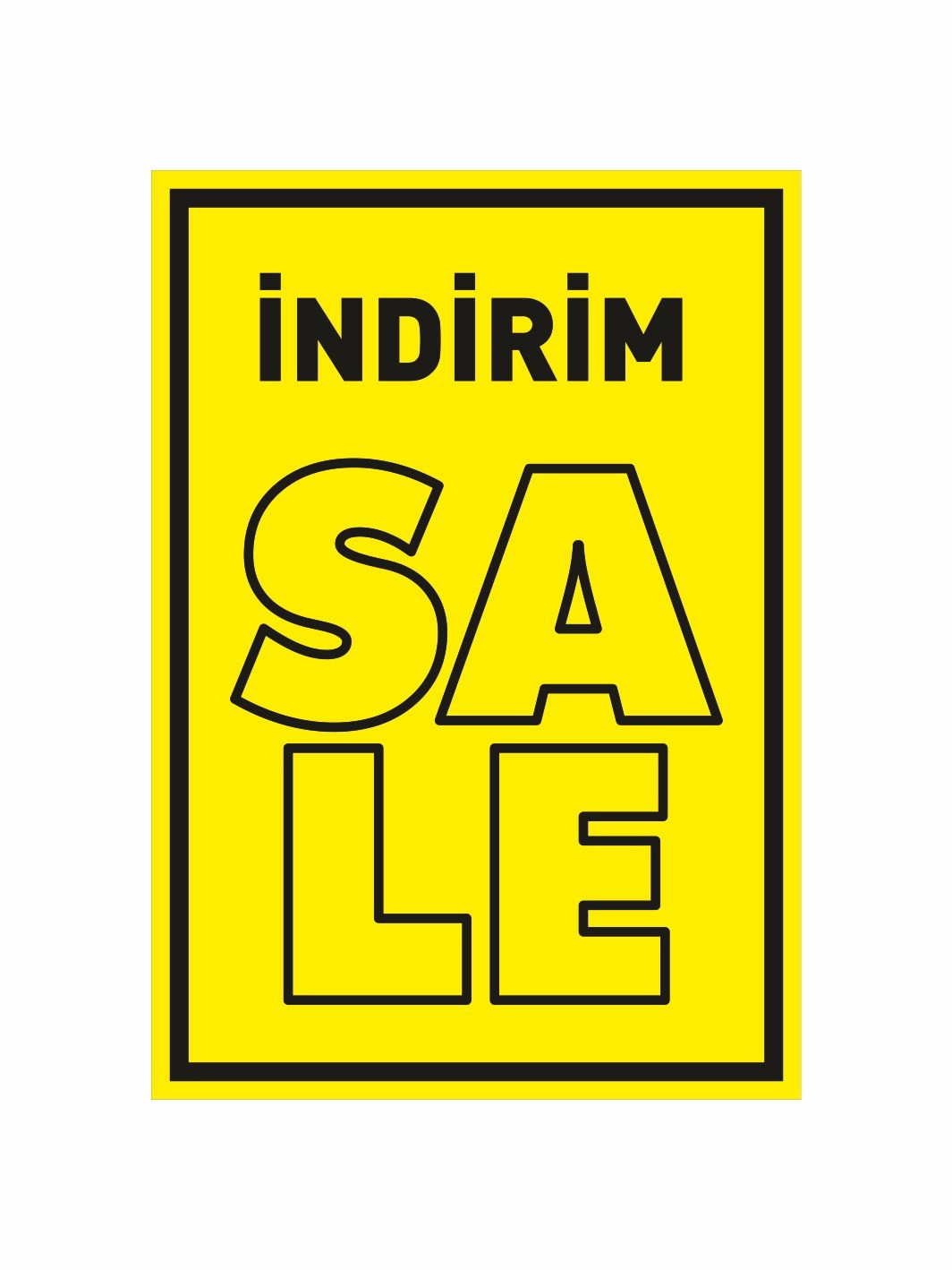 İndirim Sale Mağaza Ayaklı Karşılama Panosu