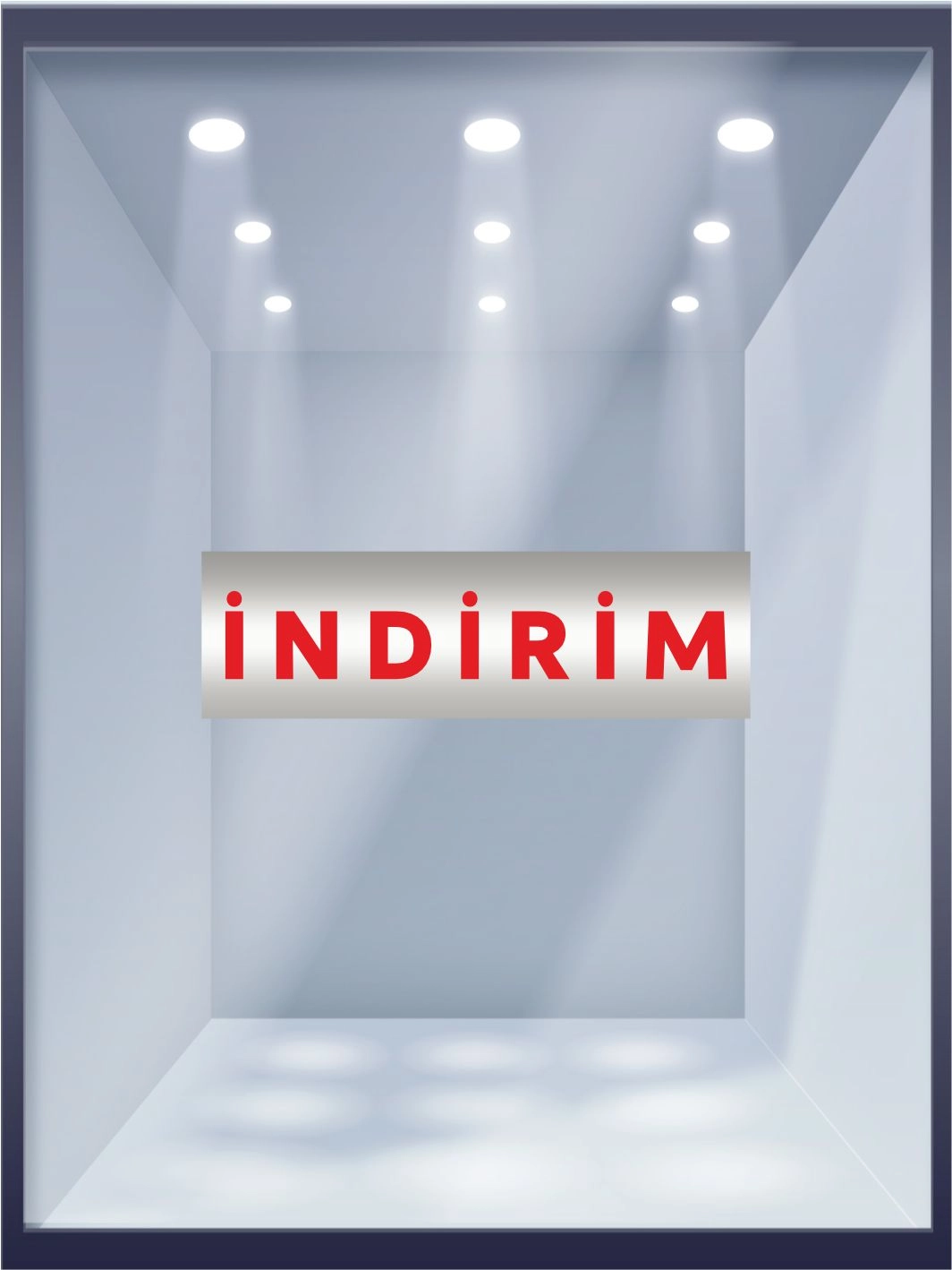 İndirim Vitrin Folyosu Mağaza Hazır Görsel Baskısı