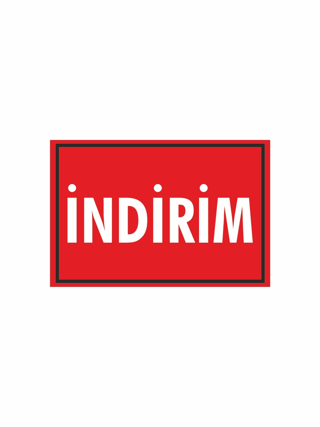 İndirim Yazılı Mağaza PVC Etiketi – Mandallı Etiket Tutucu Uyumlu Kampanya Kartı