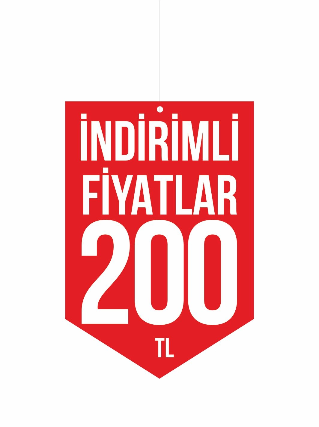 İndirimli Fiyatlar 200 TL Mağaza Dönkart Foreks Levha 30x20 cm | 3 mm PVC Foreks Tabela