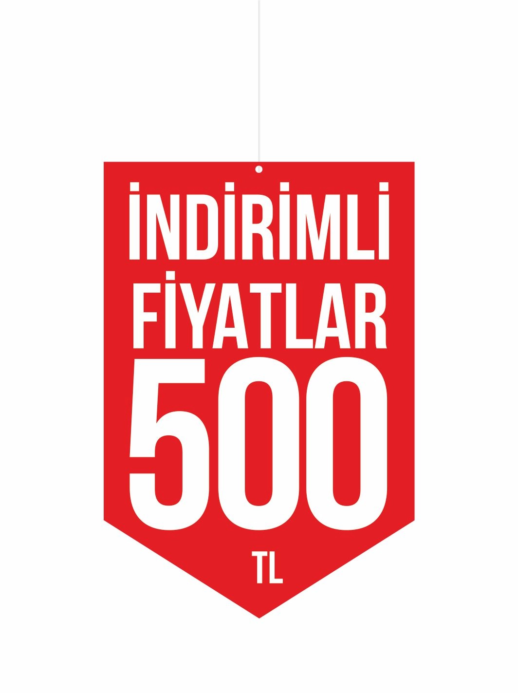 İndirimli Fiyatlar 500 TL Mağaza Dönkart Foreks Levha 30x20 cm | 3 mm PVC Foreks Tabela