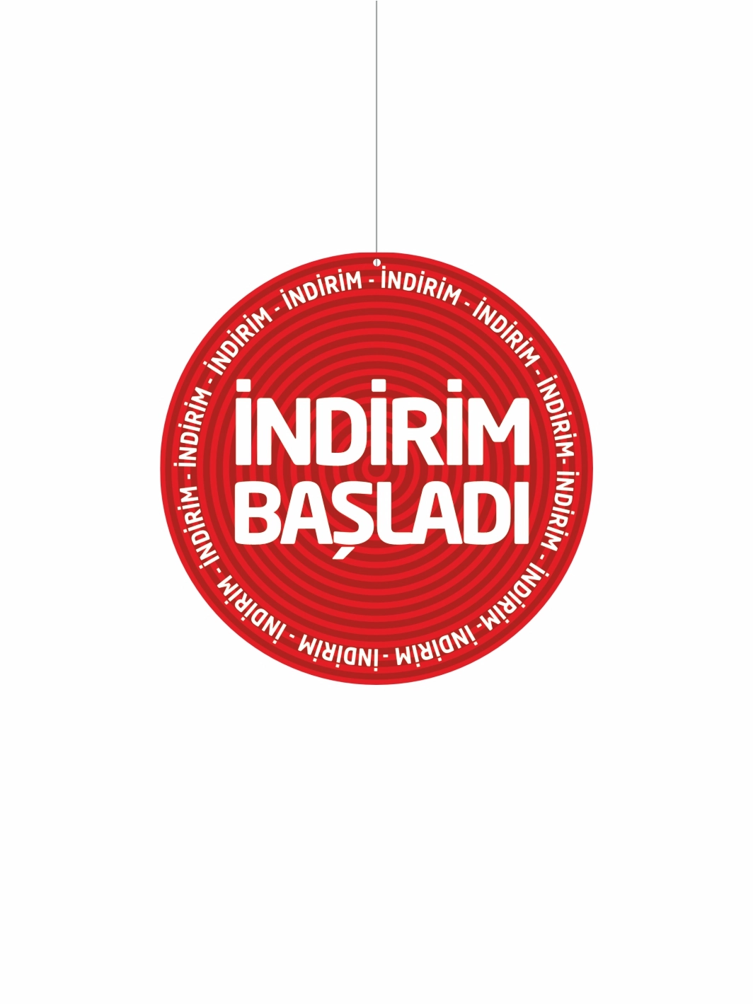 İndirim Başladı Mağaza Dönkartı Çift Yön Baskılı
