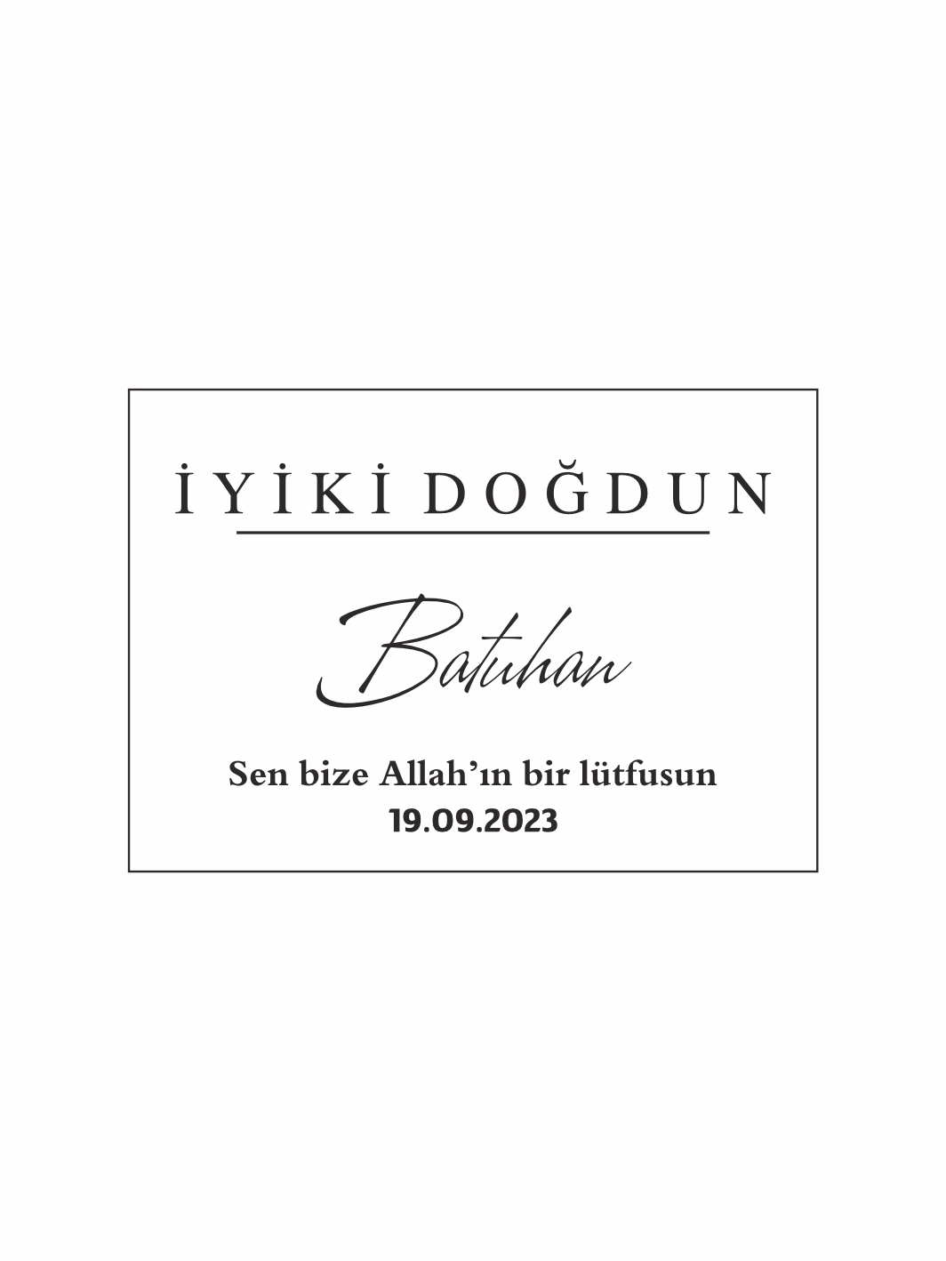 İyi ki Doğdun Doğum Günü Parti Afişi Beyaz Zeminli Konsept