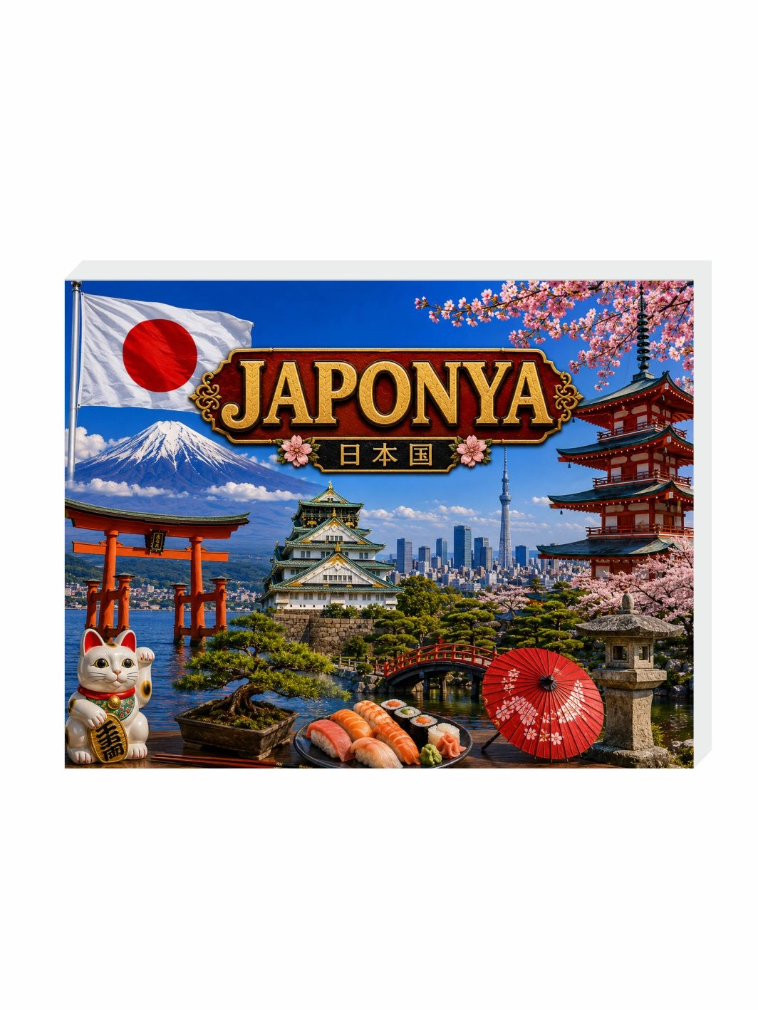 Japonya Buzdolabı Süsü Magnet | Ülke Temalı Hediyelik Magnet Modelleri