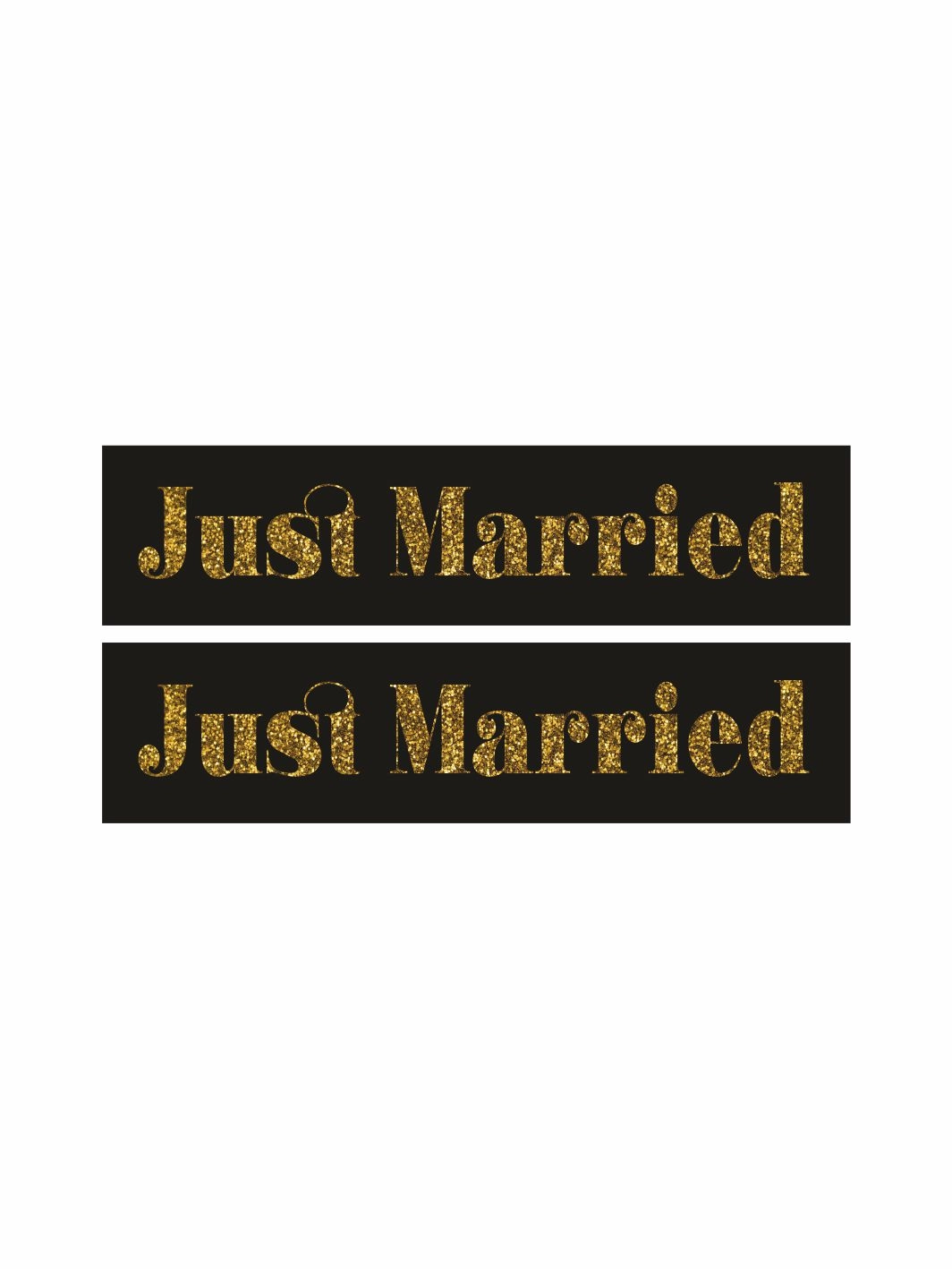 Just Married Folyo Baskı Gelin Arabası Plaka Folyo Kaplama