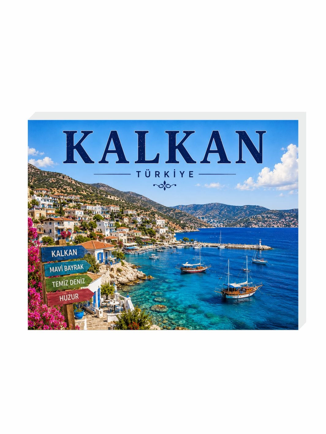 Kalkan Magnet Buzdolabı Süsü | Dekoratif Antalya Tatil Hatırası Magnet