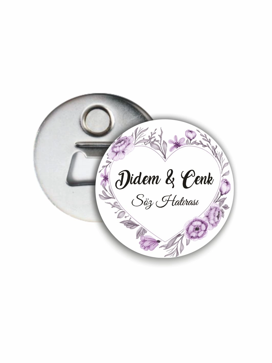 Söz Nişan Kına Nikah Düğün Hatırası 58mm Buton Açacak Magnet Özel Günlerinize Kalıcı ve Şık Bir Hatıra Hayatın en özel anları arasında yer alan söz, nişan, kına gecesi, nikah ve düğün organizasyonları; unutulmaz anılarla hafızalarda yer edinir. Bu özel gü