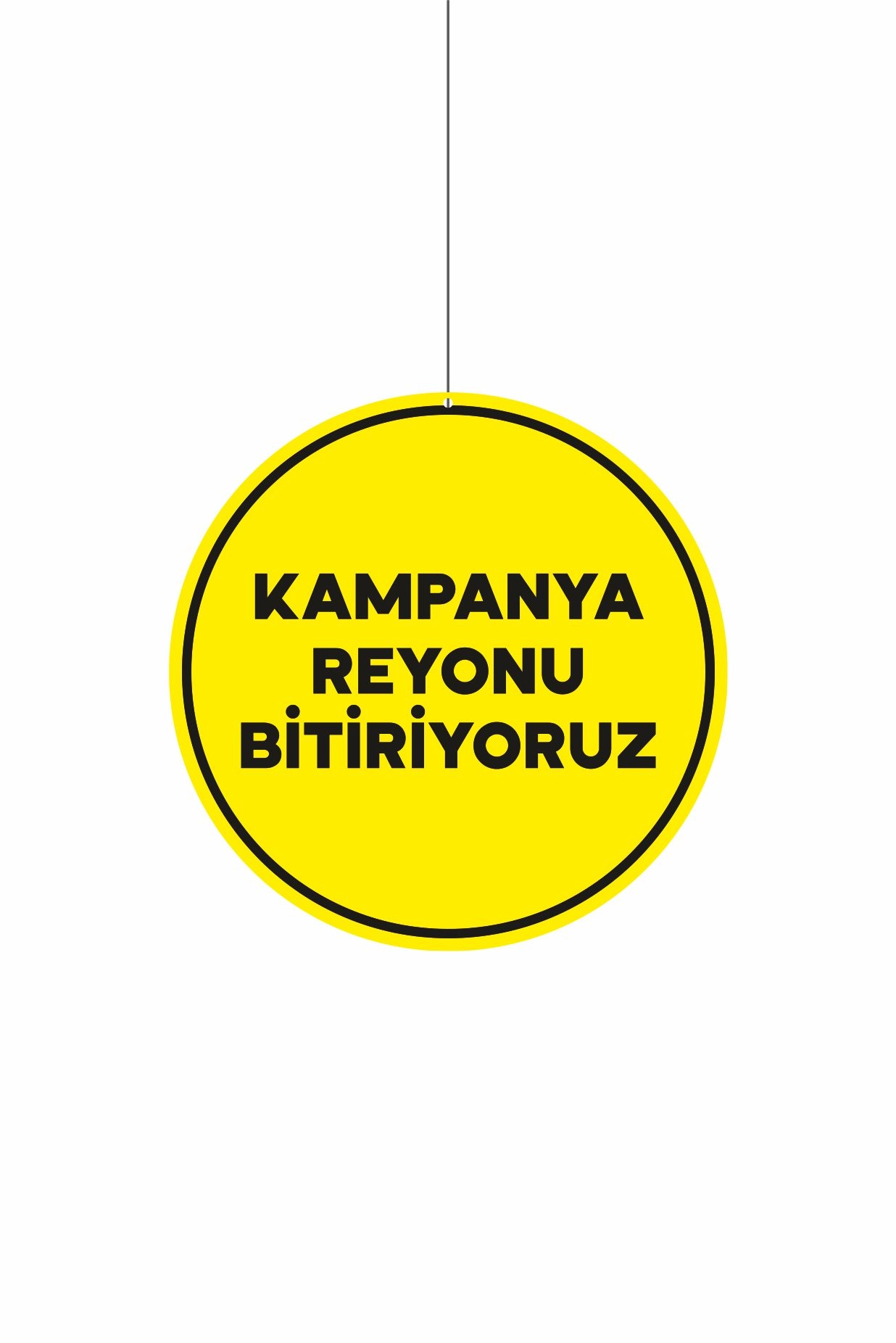 Kampanya Reyonu Bitiriyoruz Mağaza Dönkartı Çift Yön Baskılı