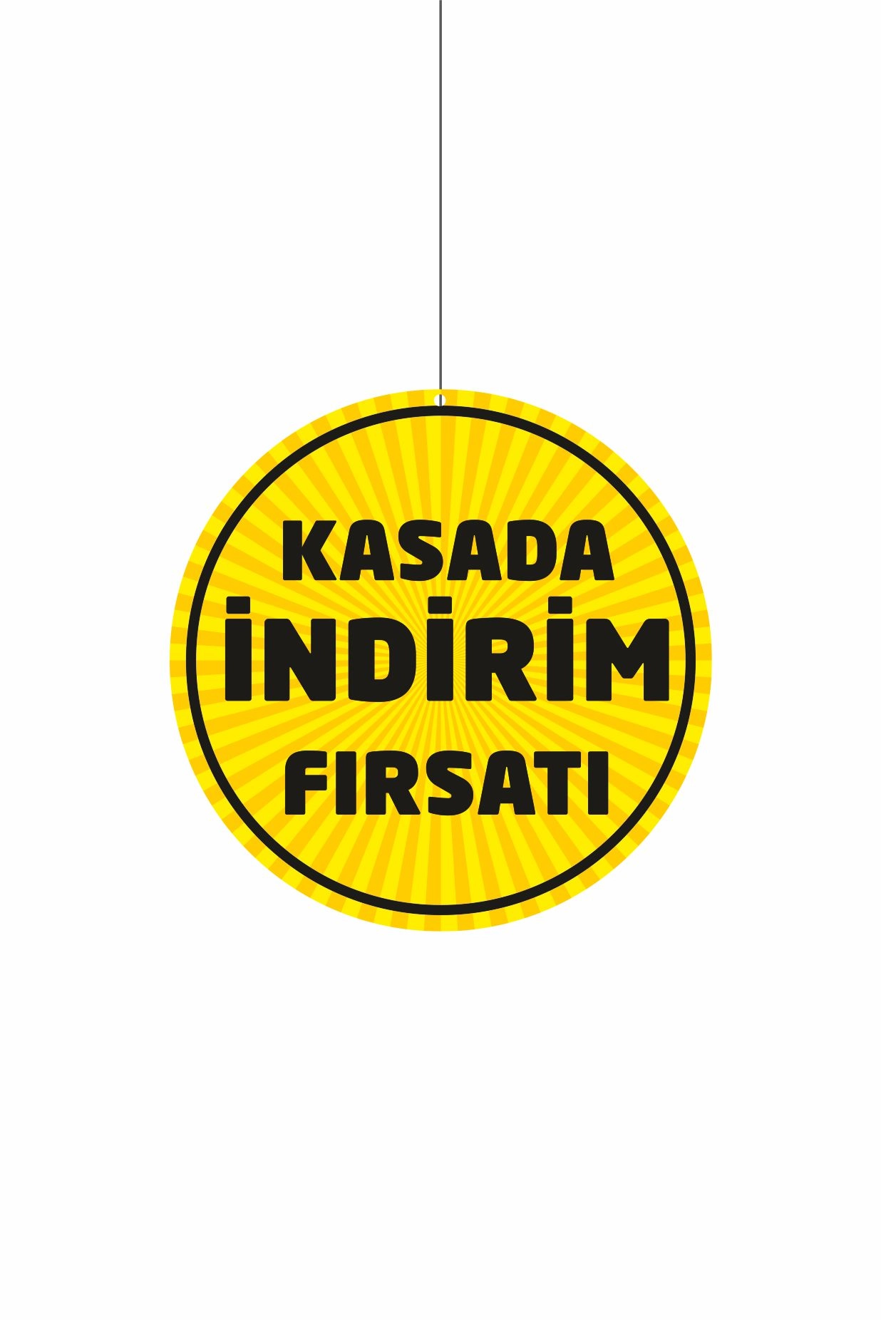 Kasada İndirim Fırsatı Mağaza Dönkartı Çift Yön Baskılı