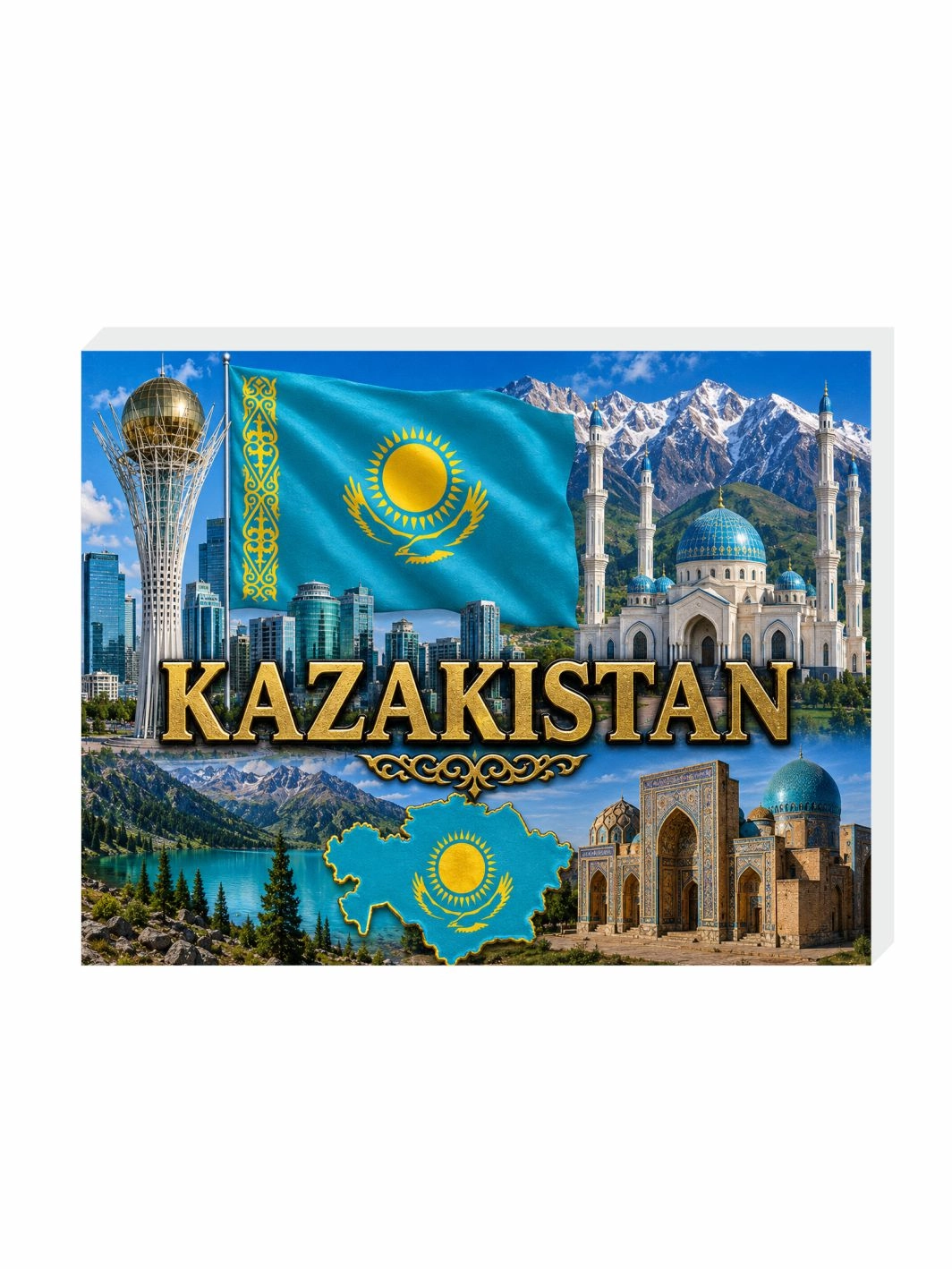 Kazakistan Buzdolabı Süsü Magnet | Ülke Temalı Hediyelik Magnet Modelleri