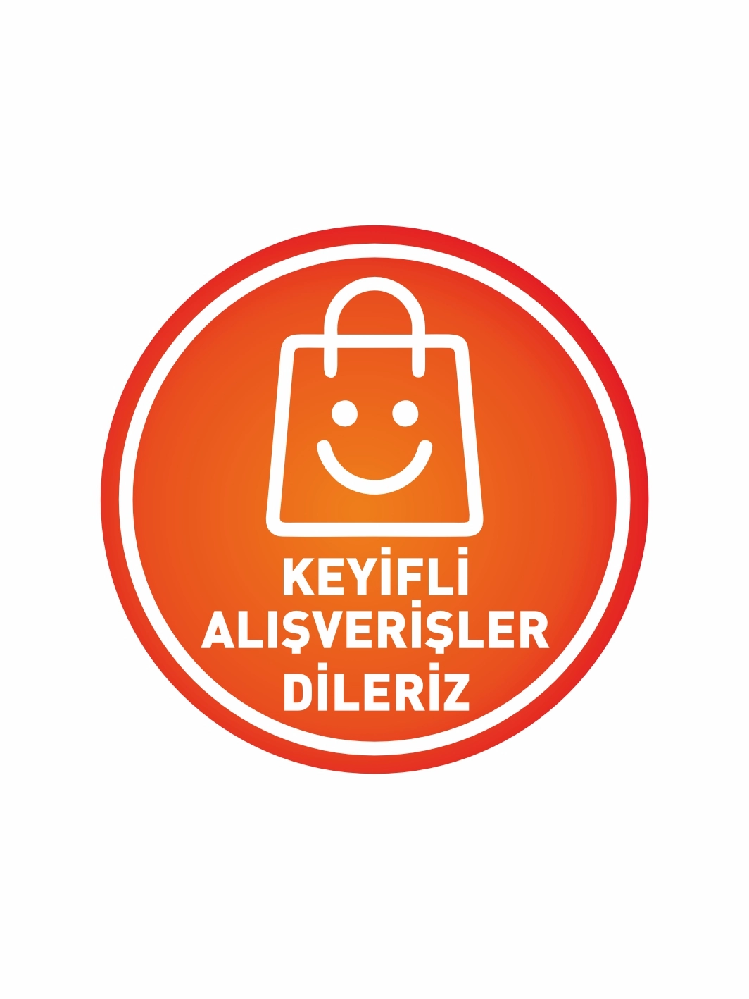 Keyifli Alışverişler Dileriz Sticker Folyo Etiket