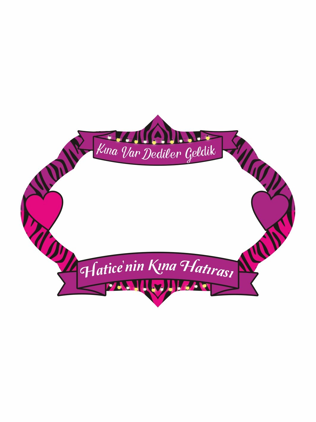 Kına Anı Hatıra Çerçevesi Mor Pembe Renk Konsept