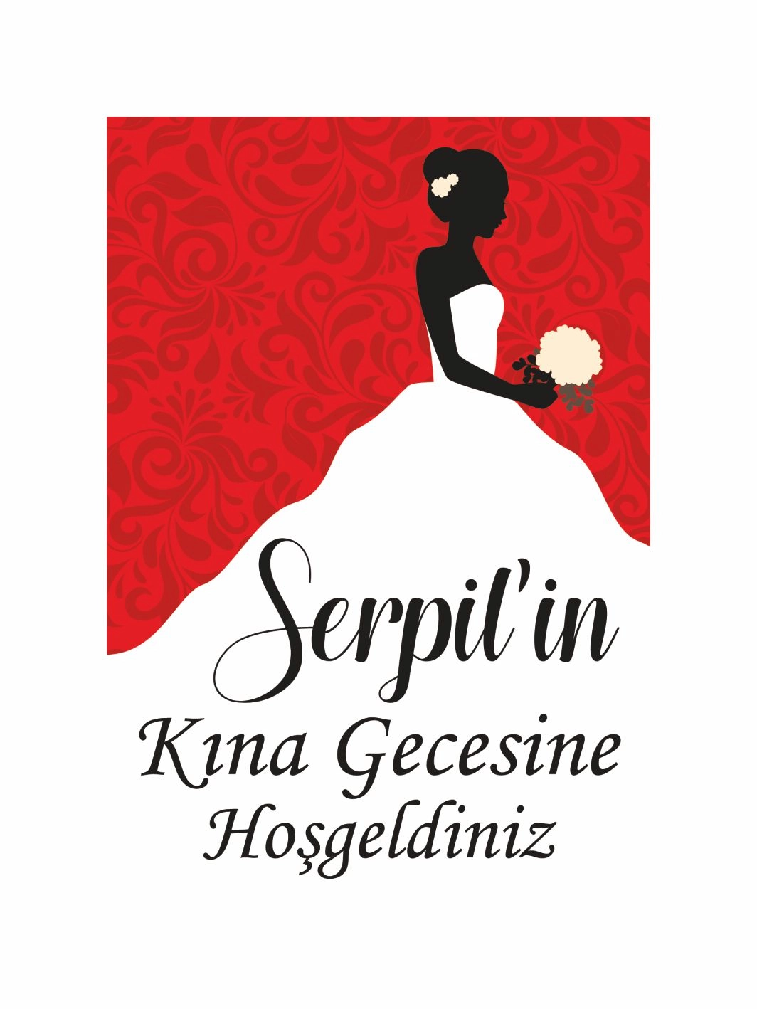 Kına Gecesi Ayaklı Misafir Karşılama Panosu Gelin Tema