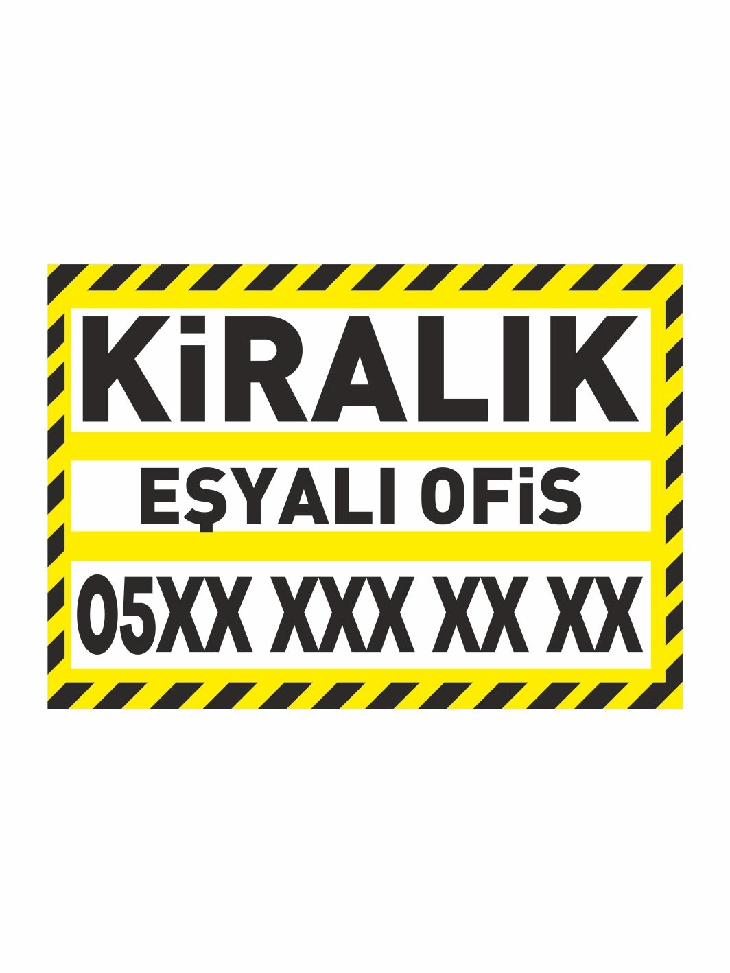 Kiralık Eşyalı Ofis Afişi Branda Vinil Baskı