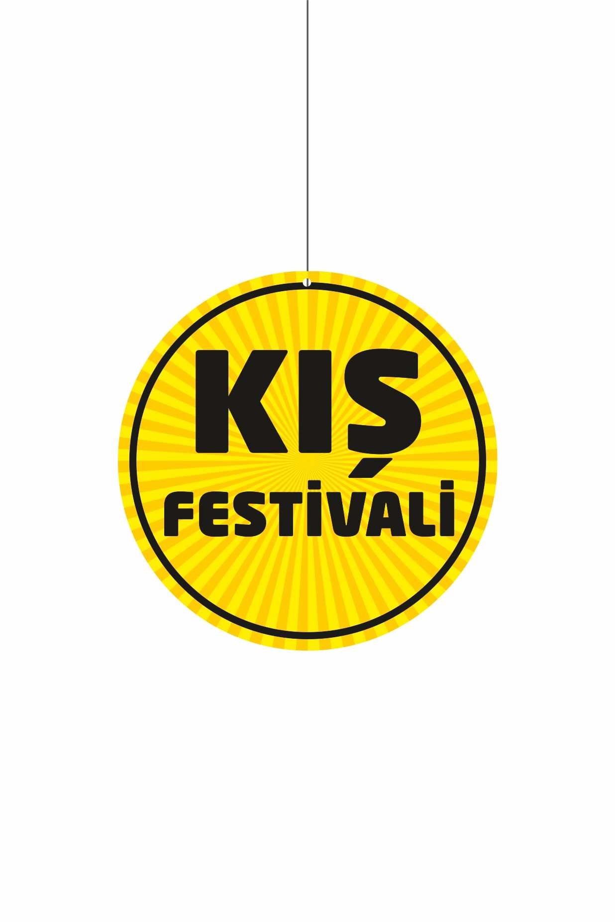 Kış Festivali Yazılı Mağaza Dönkartı 30x30 cm Ebat Çift Yön Baskılı – Tavan Askılı Kampanya Afişi
